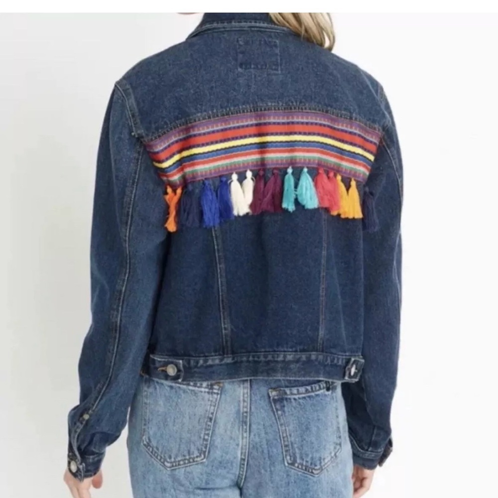 Buffalo David Bitton Hippie Women’s Boho Jean Jacket Size Large NWT